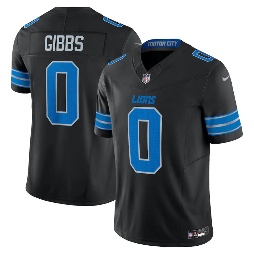 Mens Youths Select Jahmyr Gibbs Black Vapor Stitched Jersey